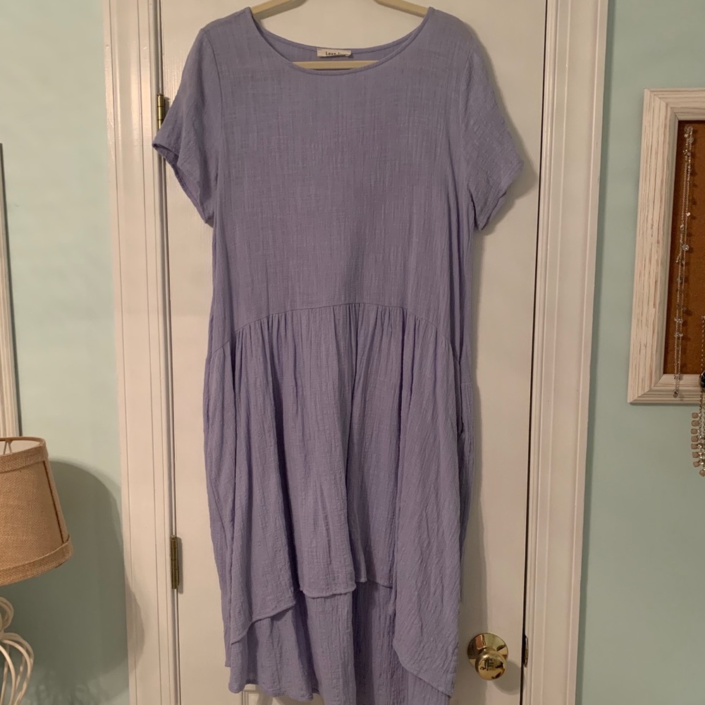 Roolee light blue high-low dress